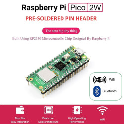 Raspberry Pi Pico 2W (with soldered pin header) Built-in WIFI  Bluetooth